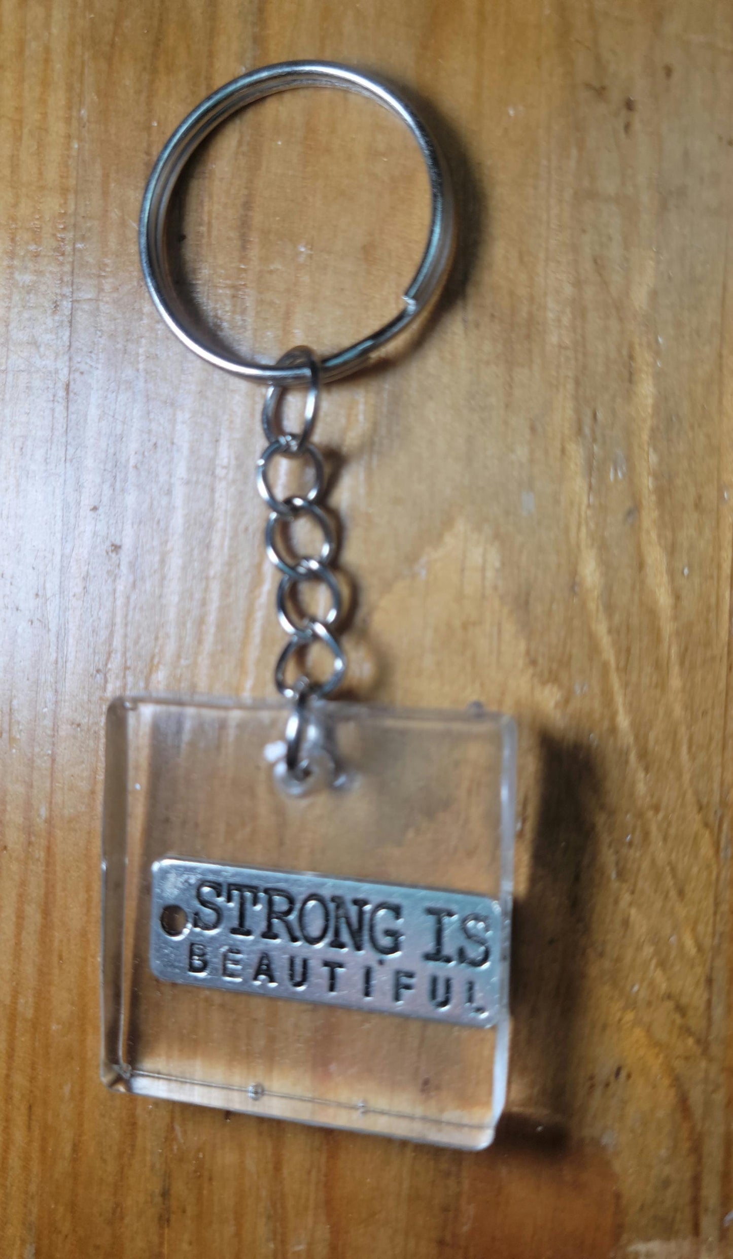 Strong is Beautiful resin keychain