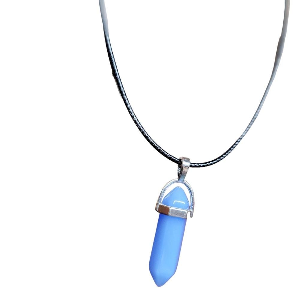 Blue Crystal Pendant Necklace