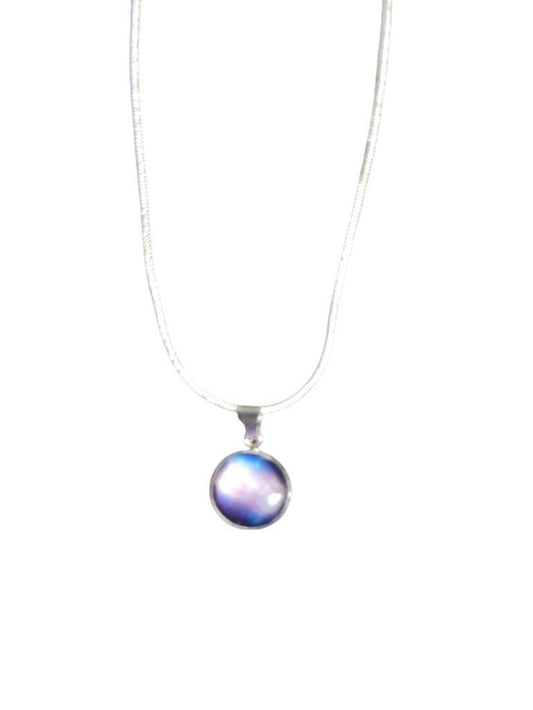 925 Sterling Silver nebula galaxy necklace