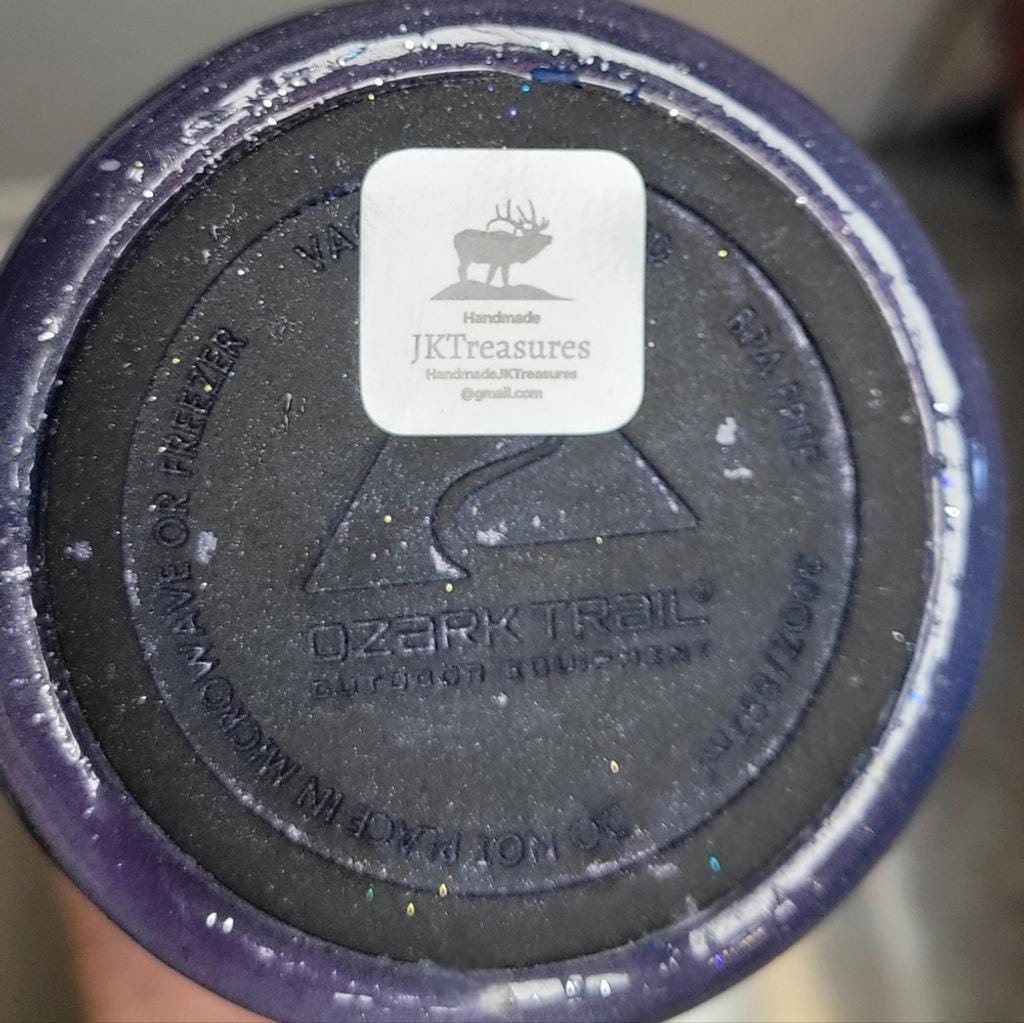 Hand Crafted Nebula Starry Sky Reach For the Stars Glitter 30 Oz Tumbler