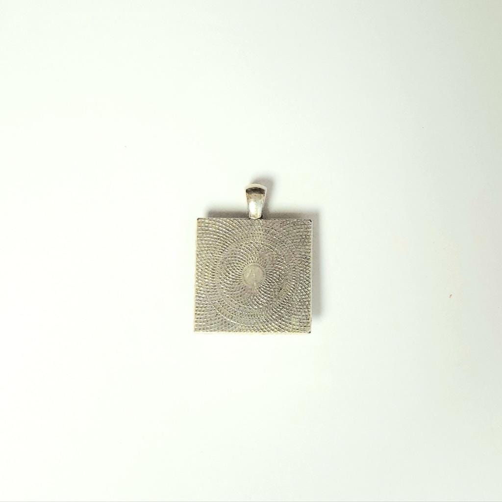 Blue & green resin pendant