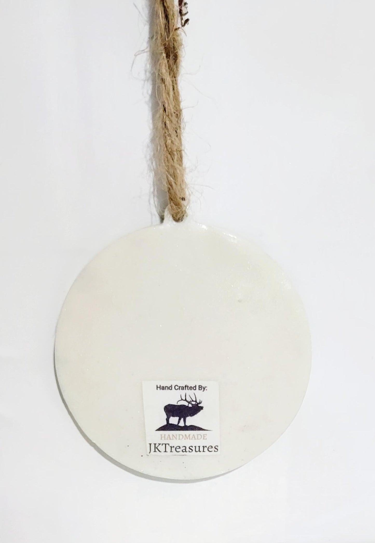 Green and White Hand Crafted Merry Weedmas Holiday Ornament