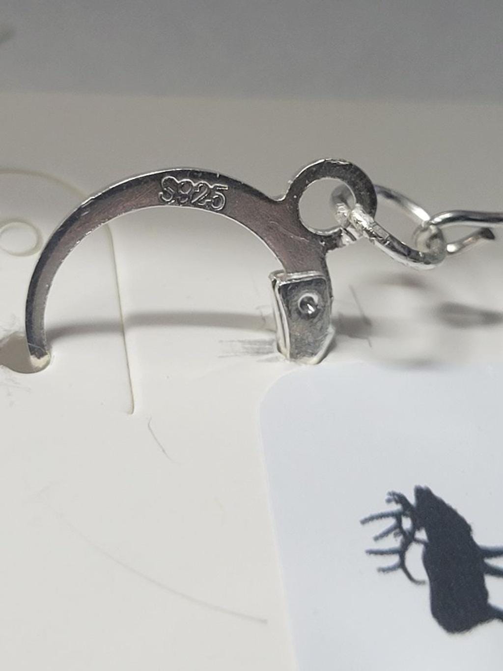 Grandidierite Sterling silver Drop Earrings Rare Gemstone