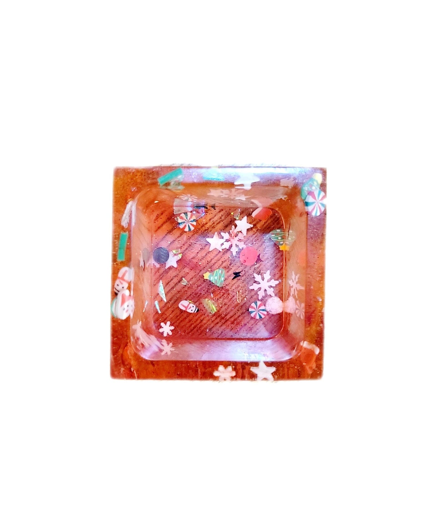 Hand crafted Christmas themed resin pen holder