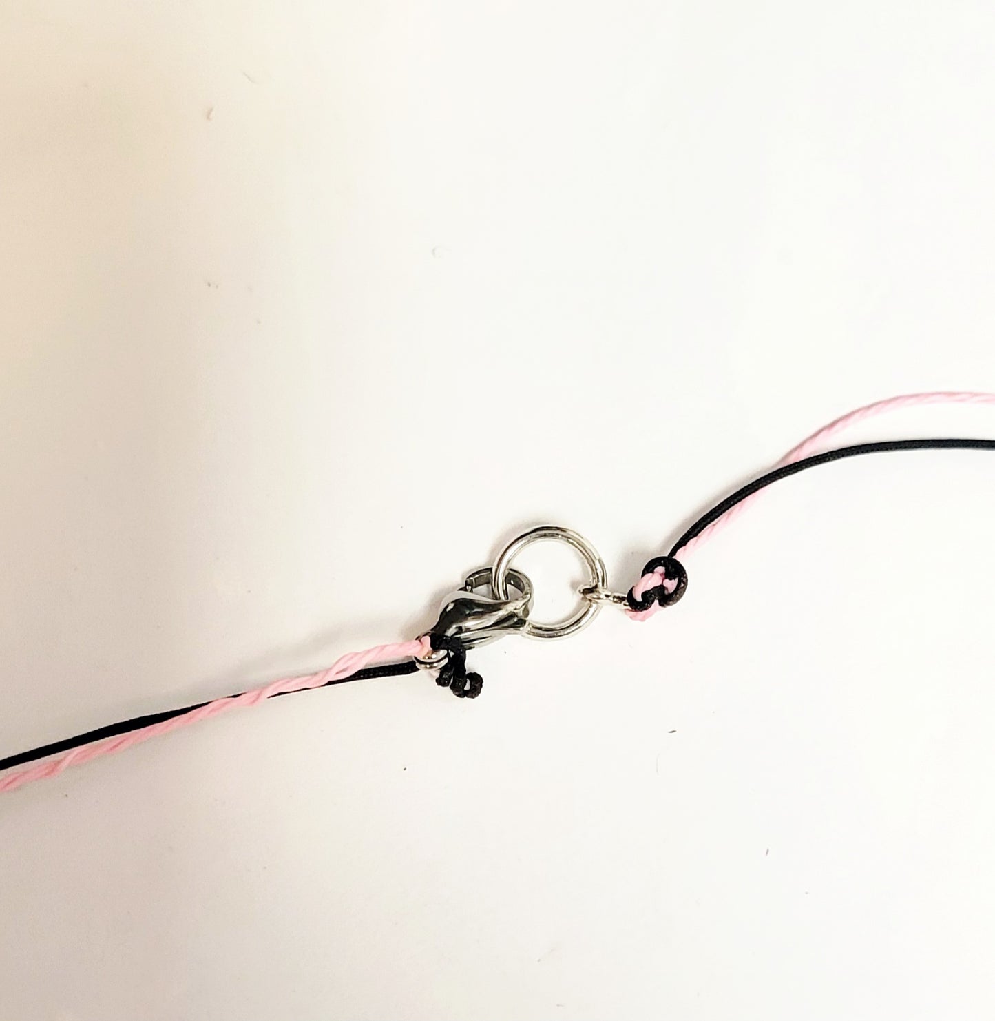 Sakura Cherry Blossom Pendant Double Corded Necklace 18"