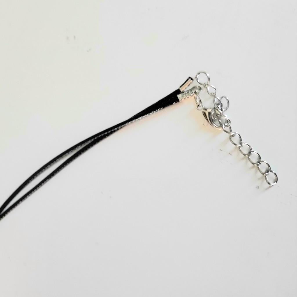 Silver Wire-Wrapped Selenite Pendant Necklace Hand Crafted