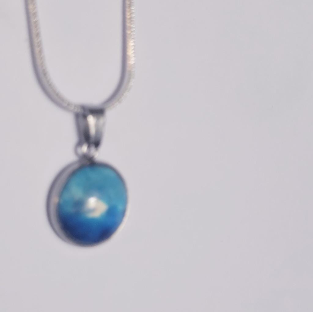 925 Sterling Silver nebula galaxy necklace