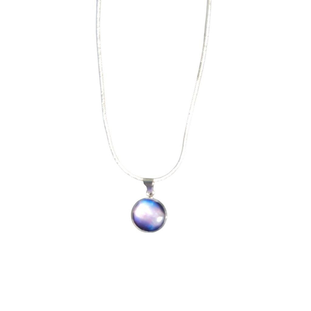 925 Sterling Silver nebula galaxy necklace