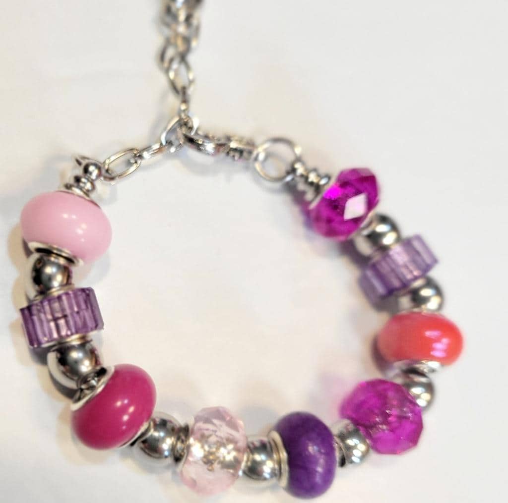 European Style Beaded Bracelet 7"