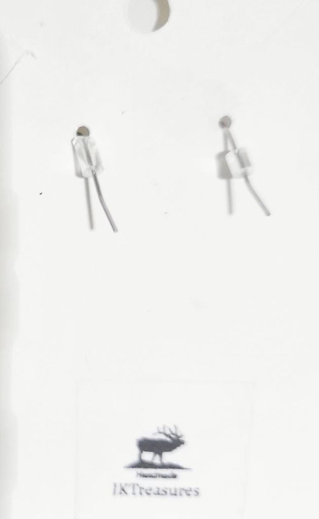 Artisan made cherry blossom dangle drop earrings