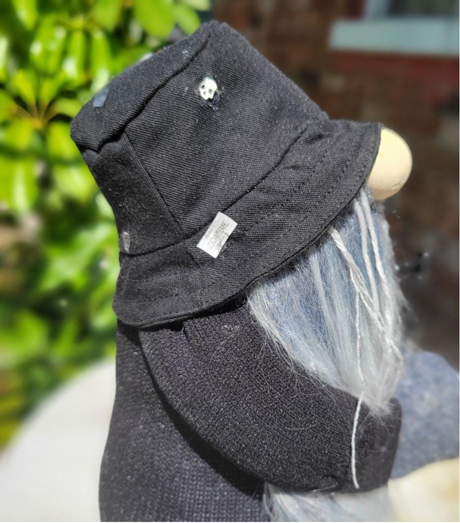 **SOLD** Rocker, singer, Rob Zombie, Heavy Metal Vocalist, singing with microphone, gnome,home decor