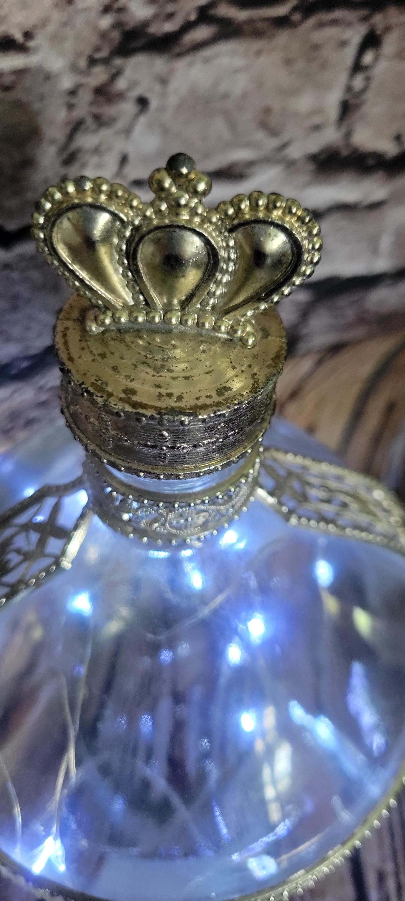 Vintage Chambord Royal Deluxe Liquer bottle electric LED Fairy lights  centerpiece