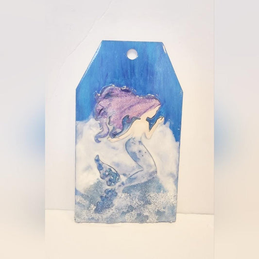 5x7 Mermaid resin wall hanging