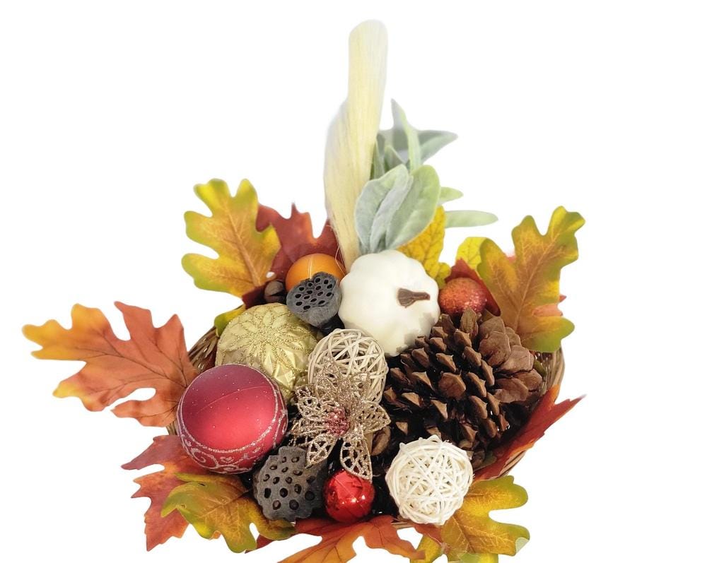 Handmade Festive Autumn Decorative Basket table decor centerpiece