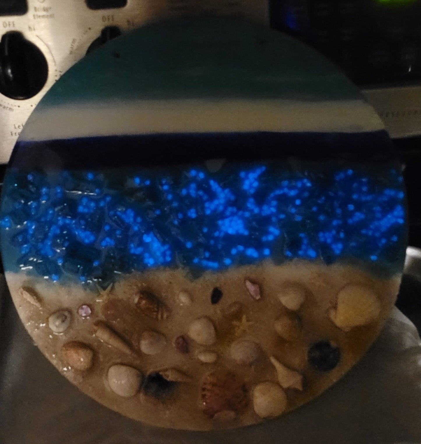 Handmade 12" resin beach nautical coastal wall art