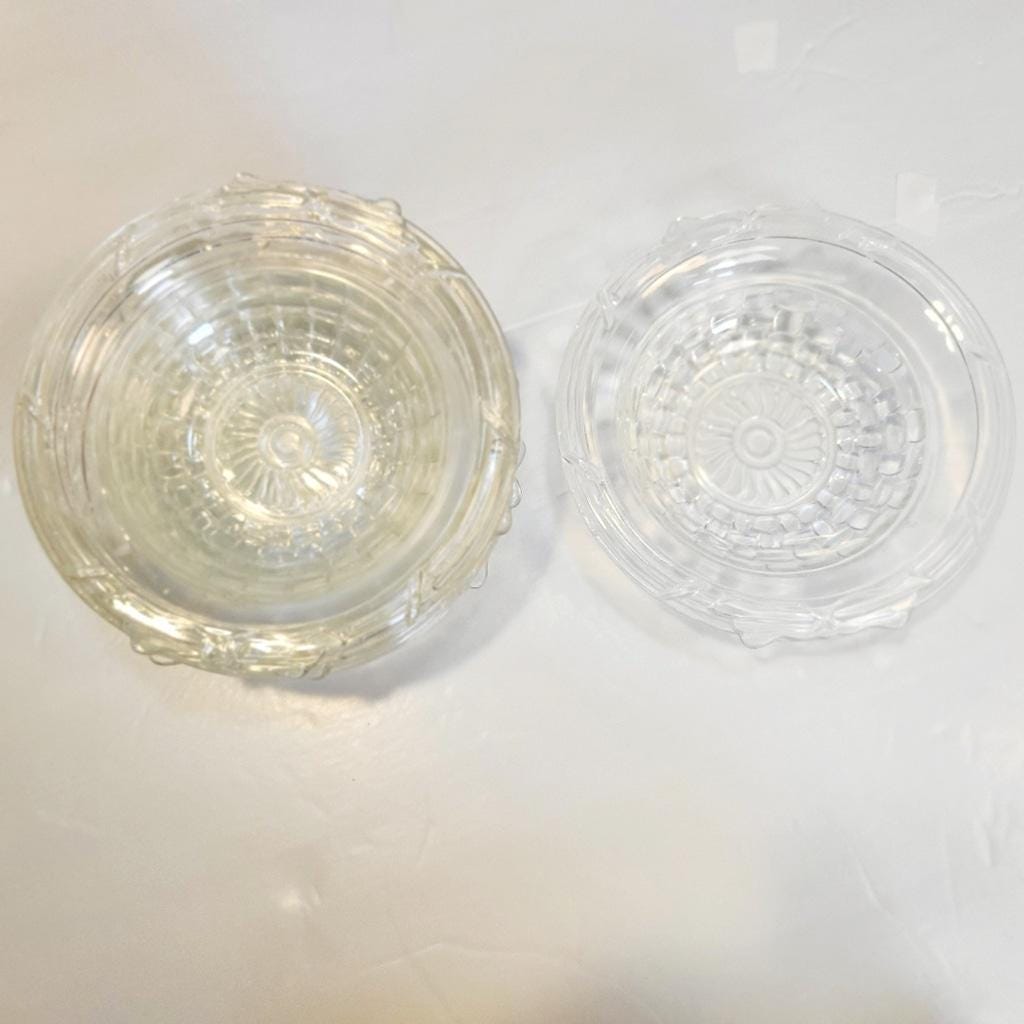 Vintage Clear Depression Pressed Glass Dessert Berry Bowls Set of 6