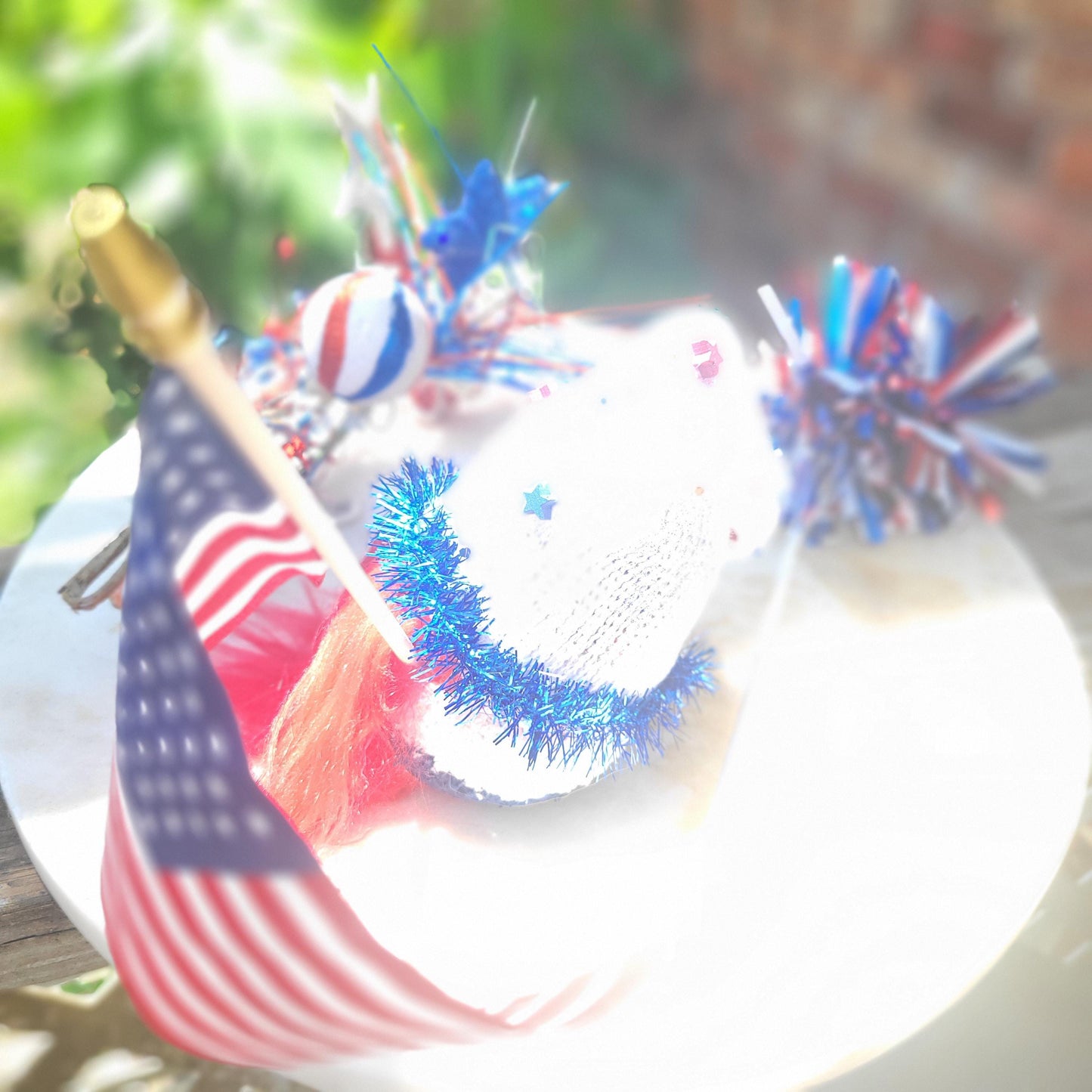 4th Of July,Patriotic, Independence Day, 6" Gnome Decor, Hand Crafted
