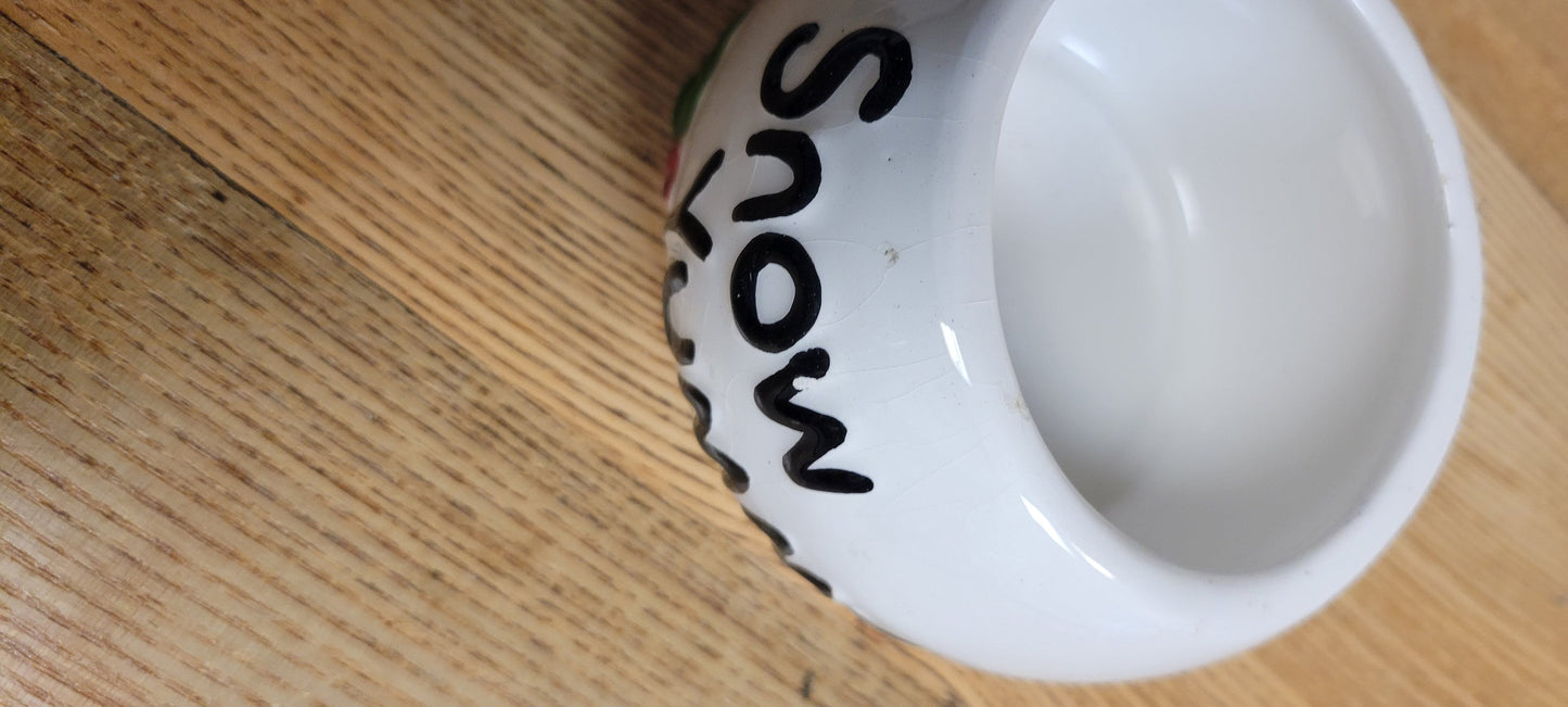 Vintage Santa's Workbench Snow Yummy candy dish