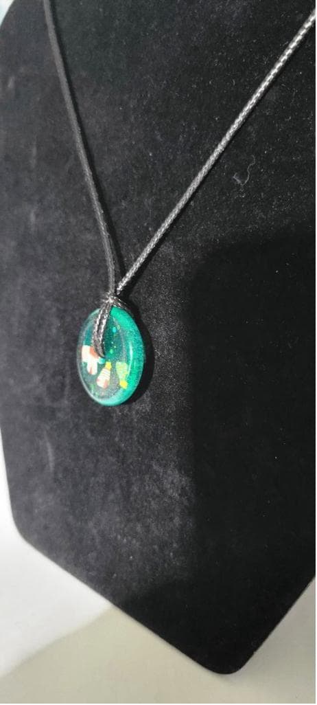 Hand crafted Christmas resin necklace