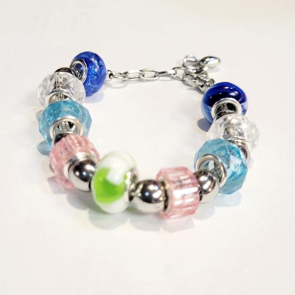 European Style Beaded Bracelet 7"