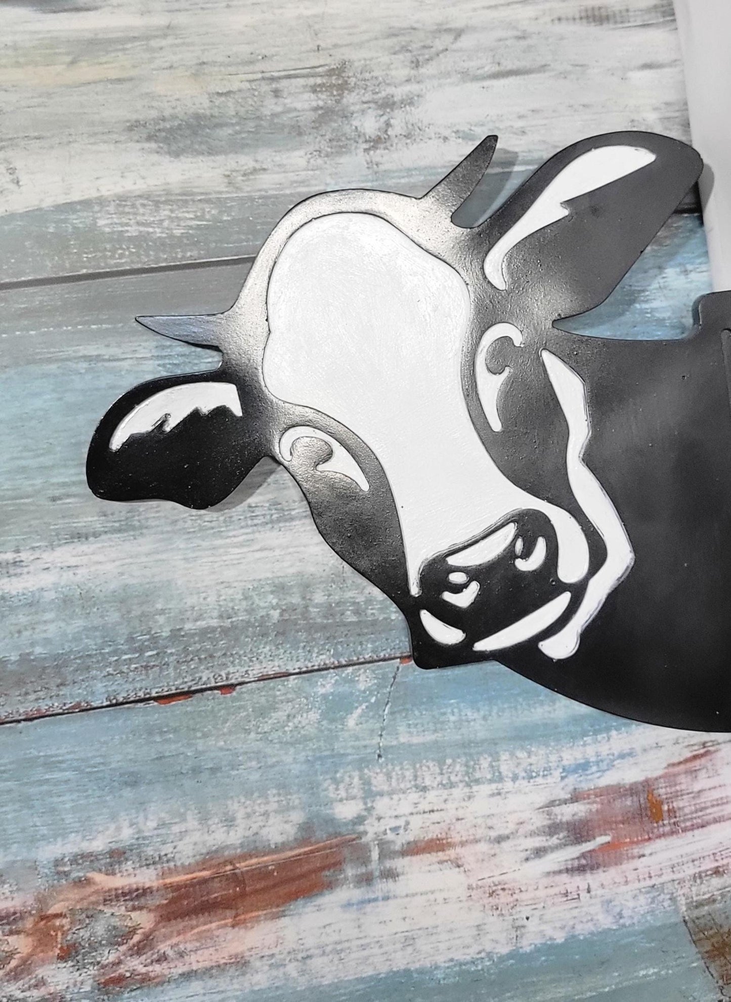 Peek A Boo cow resin Farmhouse wall hanging art