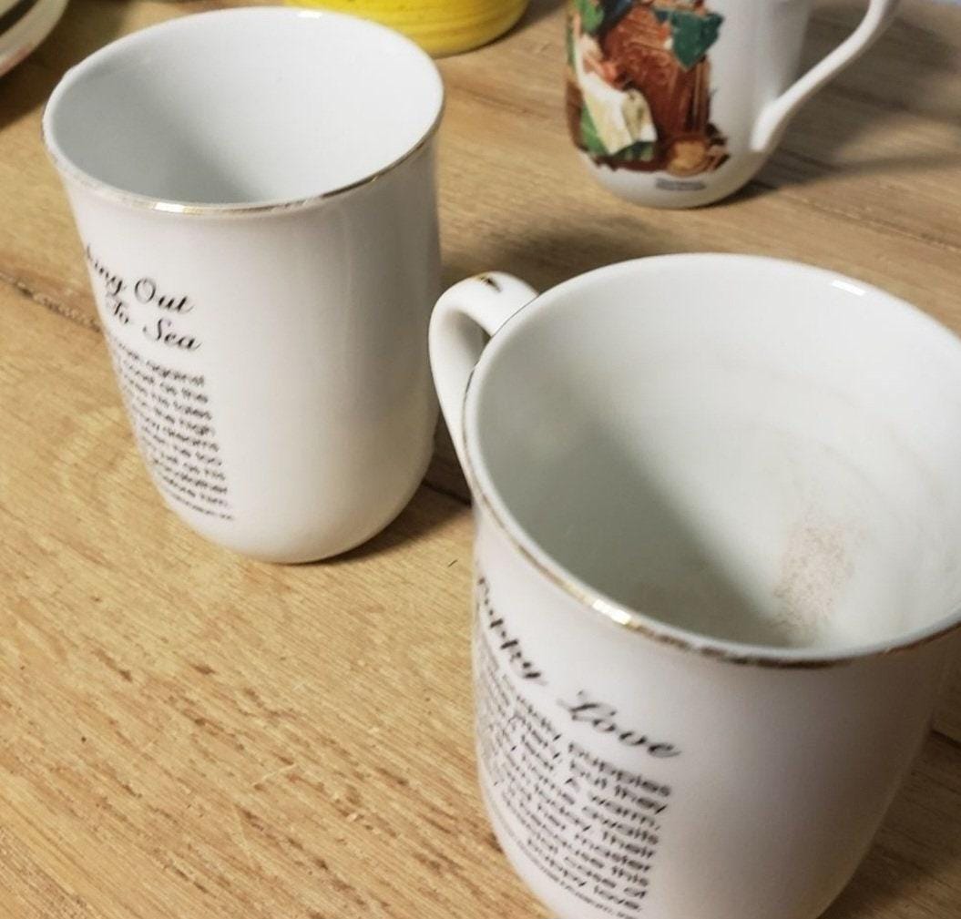 Vintage Rockwell mug 4 piece set