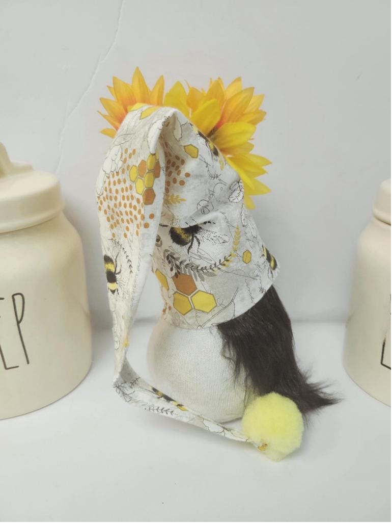 Bumble Bee Sunflower Gnome Tier Tray Home Decor