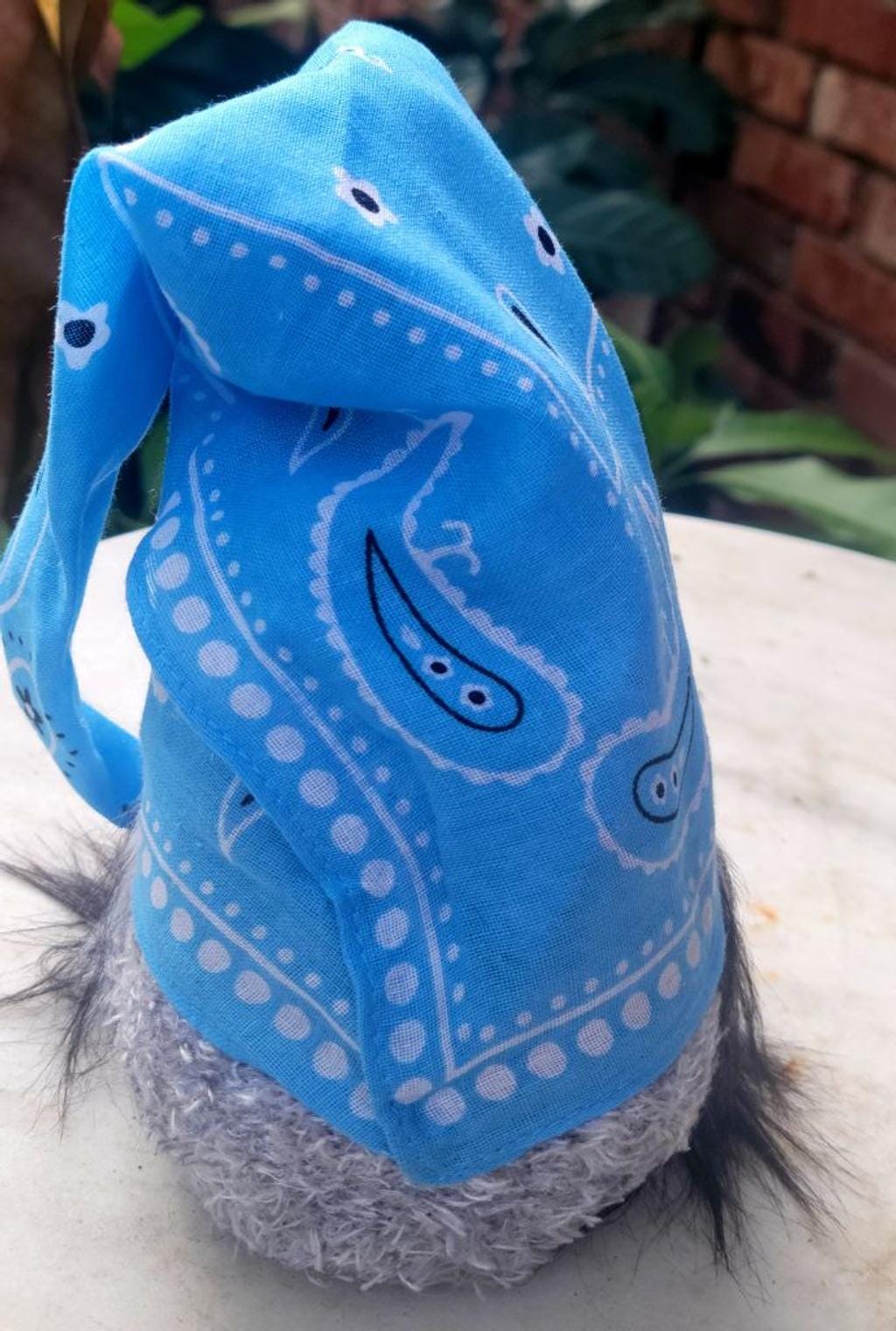 Biker Gnome: Motorcycle Rider with Bandana Hat