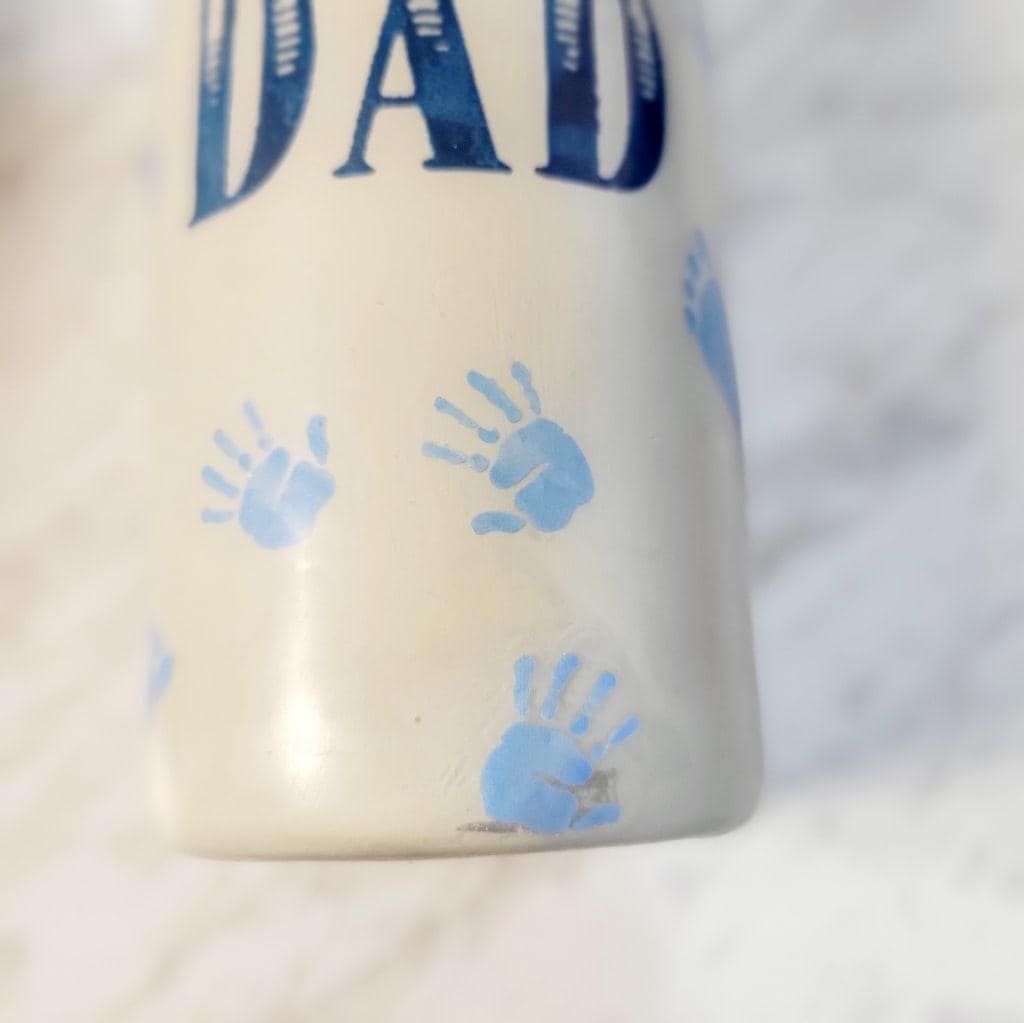Personalized Blue & Cream 30oz Tumbler – "My Favorite People Call Me Dad" – Custom Father's Day Gift