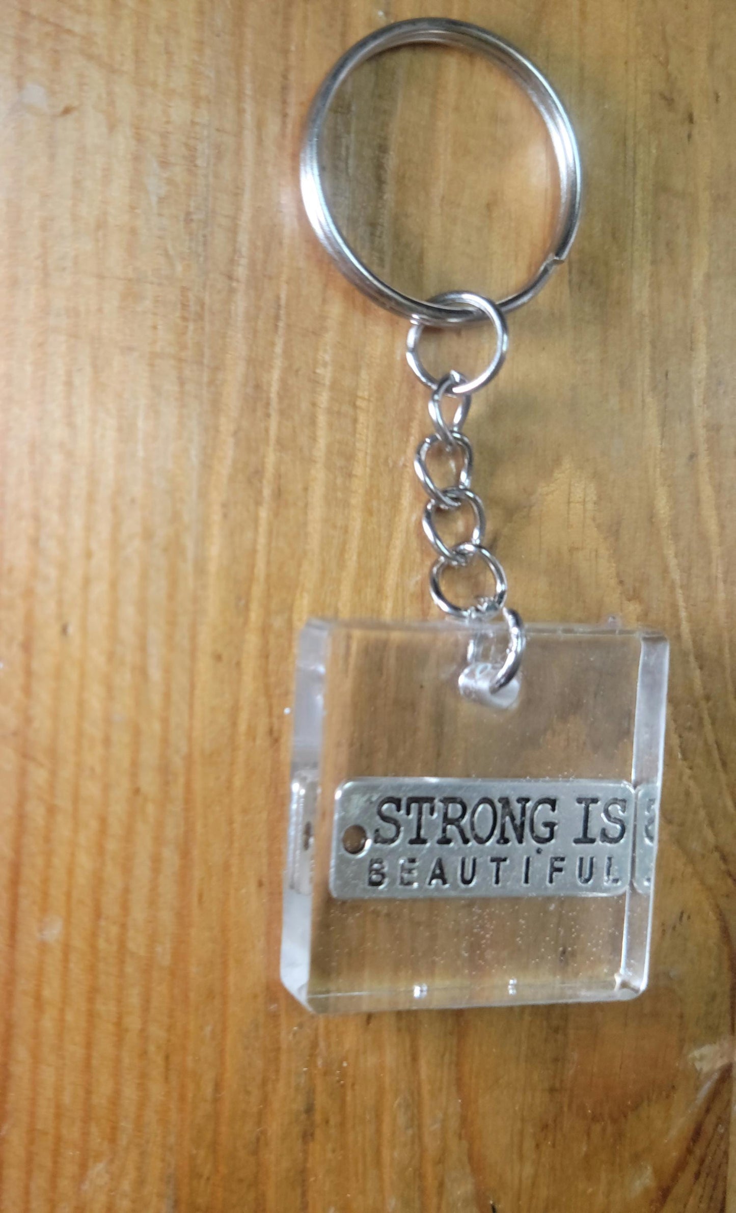 Strong is Beautiful resin keychain