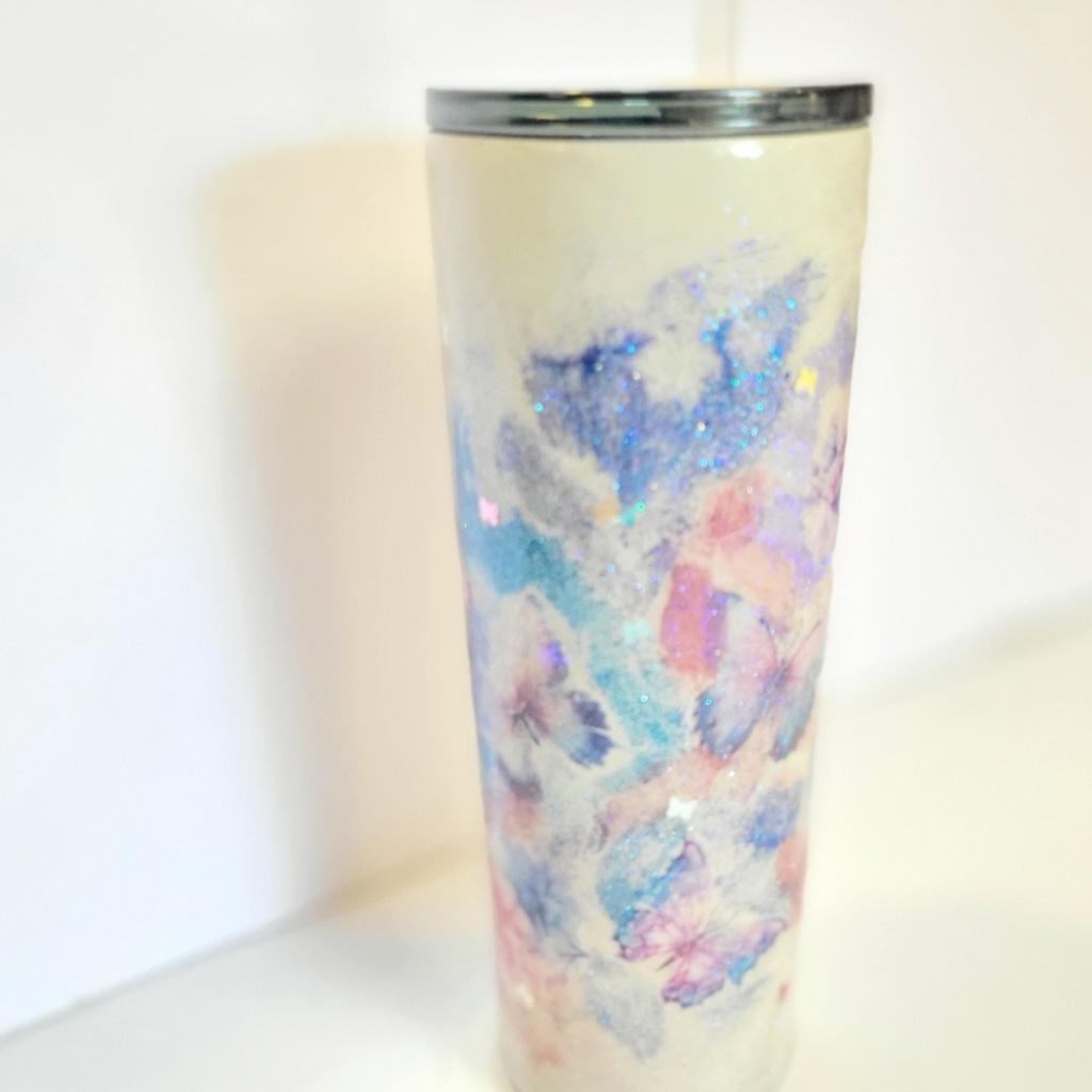 Personalized Custom Made Hand Crafted Ozark Trail 30 Oz Floral Butterfly Tumbler