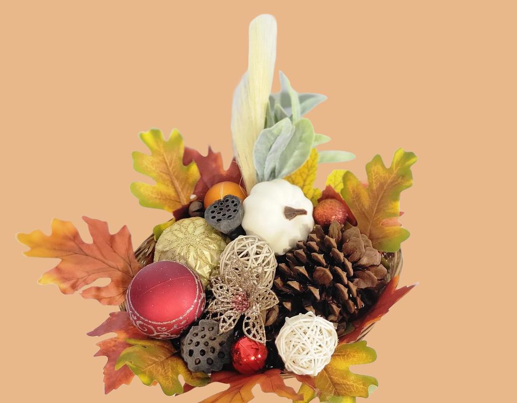 Handmade Festive Autumn Decorative Basket table decor centerpiece