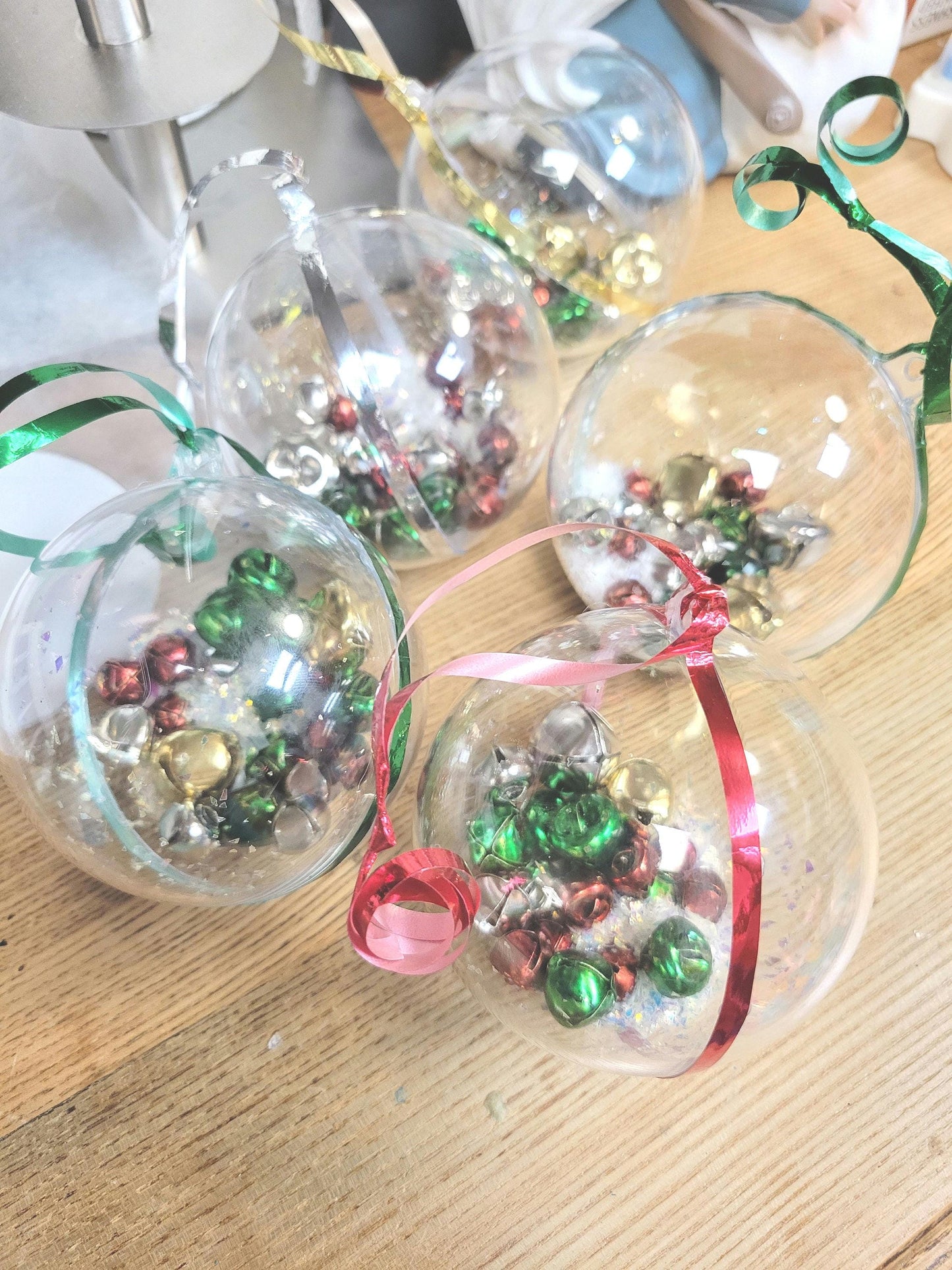 Jingle bells ball ornaments set of 5