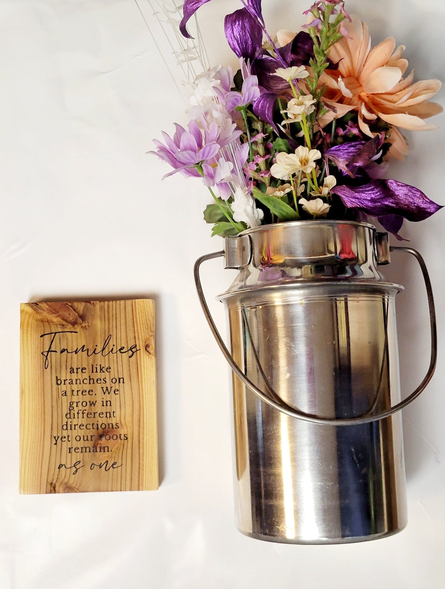 Handpainted Cedar Wood Family Quote Sign: Rustic Farmhouse Decor