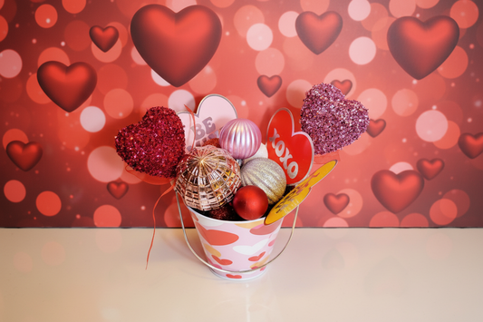Hand crafted Bucket of Love Valentine's Day table art decor