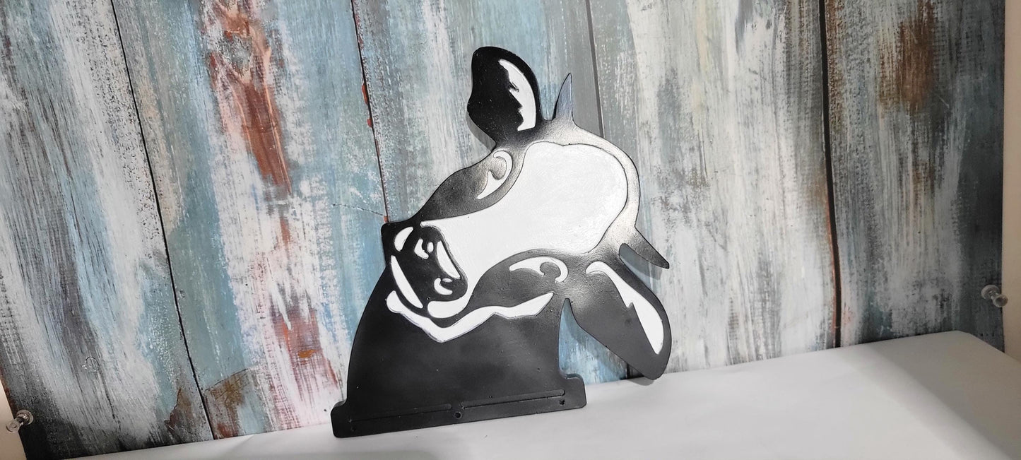 Peek A Boo cow resin Farmhouse wall hanging art
