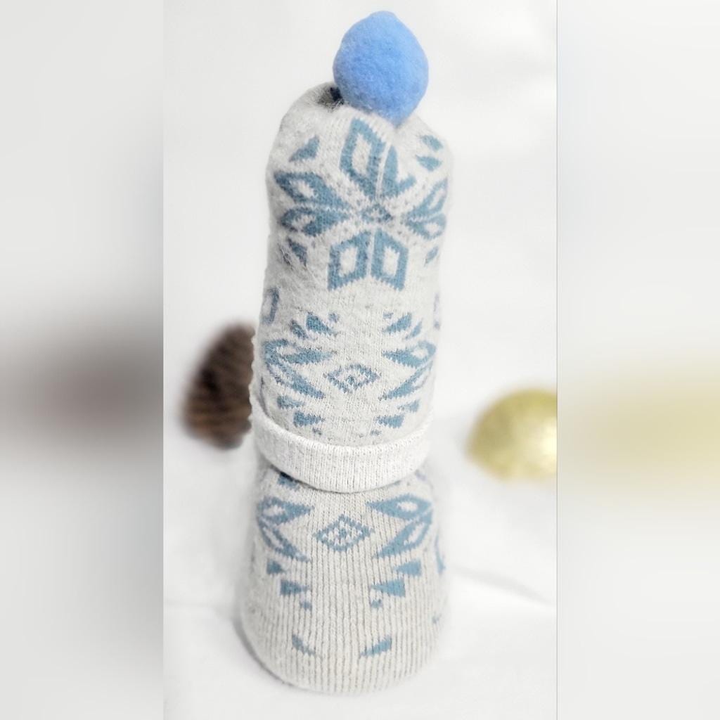 Christmas snowflake sock gnome hand crafted