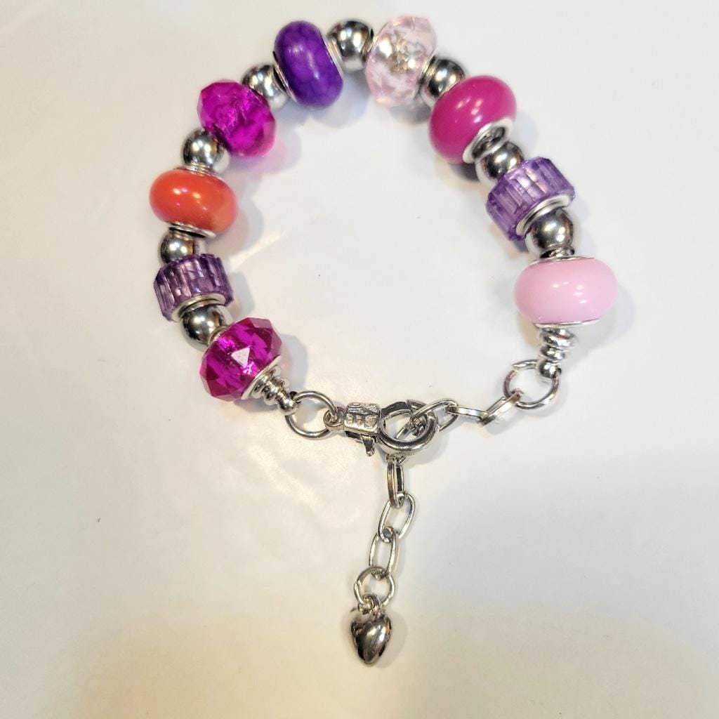 European Style Beaded Bracelet 7"