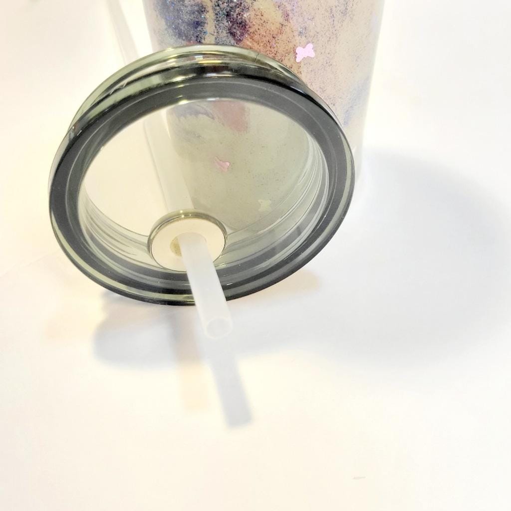 Hand Crafted Nebula Starry Sky Reach For the Stars Glitter 30 Oz Tumbler