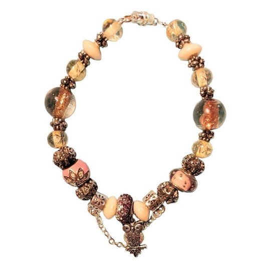 Hand Crafted Beaded bracelet 8 1/2"