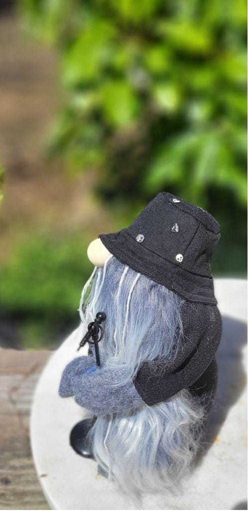 **SOLD** Rocker, singer, Rob Zombie, Heavy Metal Vocalist, singing with microphone, gnome,home decor