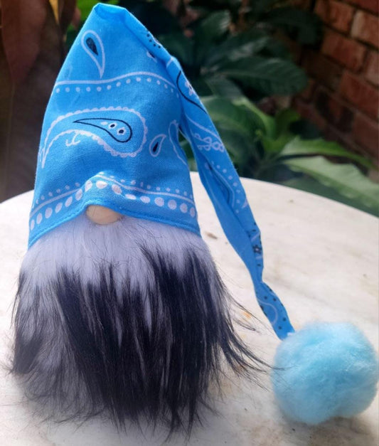 Biker Gnome: Motorcycle Rider with Bandana Hat