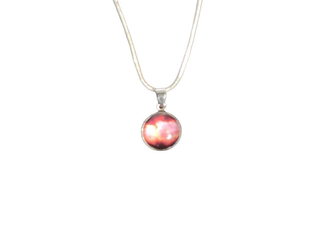 925 Sterling Silver nebula galaxy necklace
