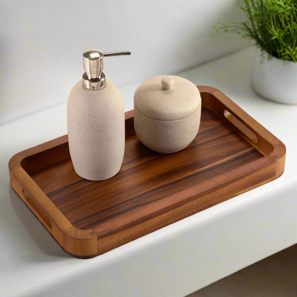 Rectangular Serving Tray - Solid Bottom