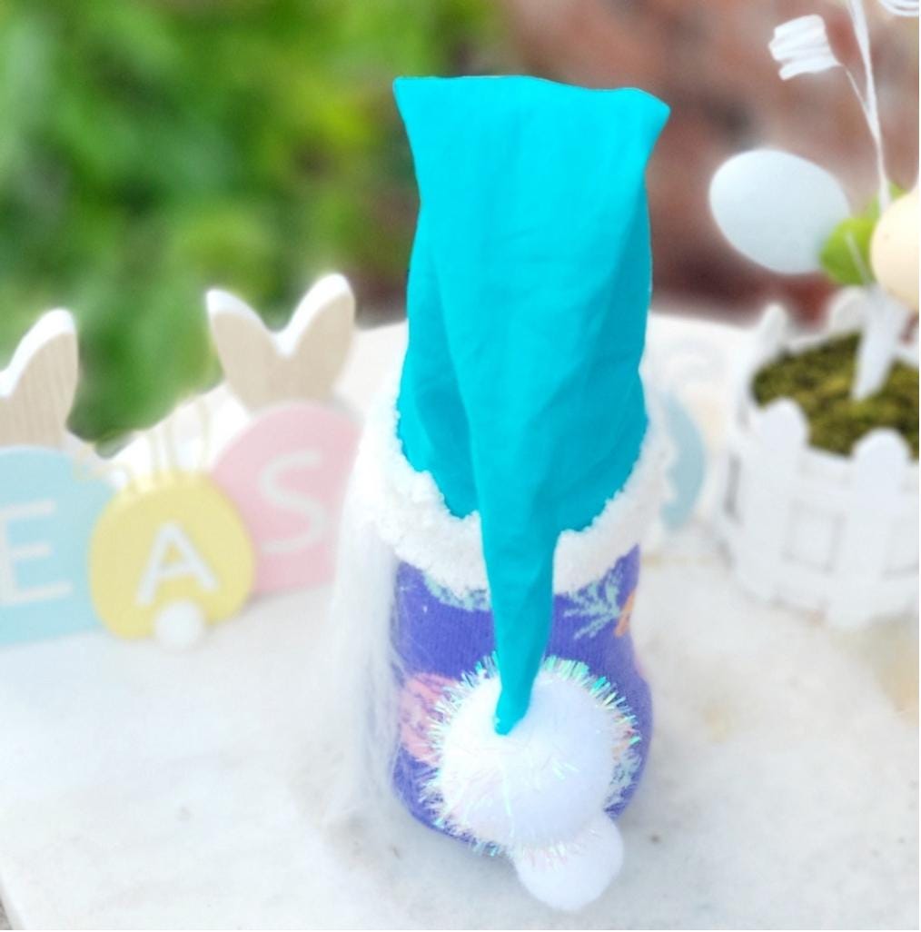 Purple Pink, Green, and White Easter Egg Gnome Decor