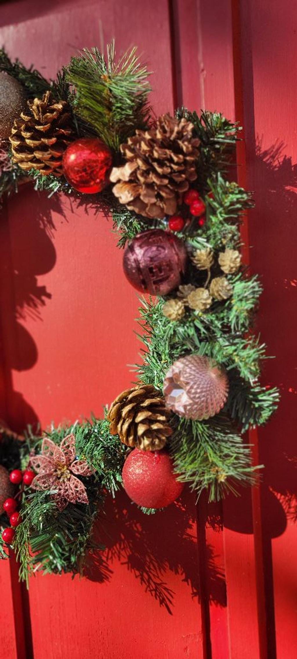 Christmas table centerpiece or door hanging wreath