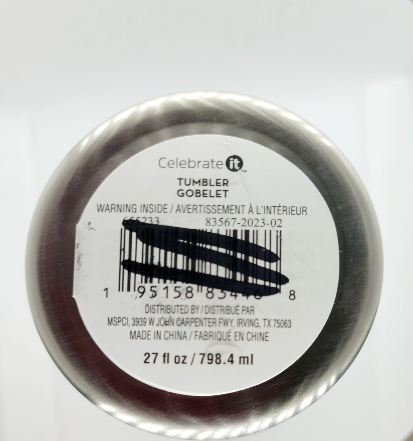 Handpainted Super Mom Stainless Steel Tumbler - Aqua 27 oz