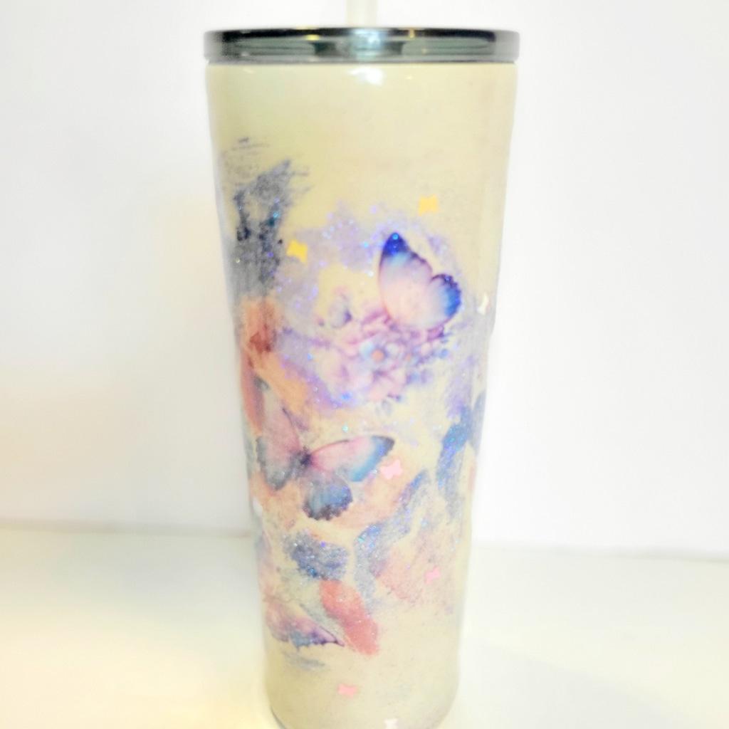 Personalized Custom Made Hand Crafted Ozark Trail 30 Oz Floral Butterfly Tumbler