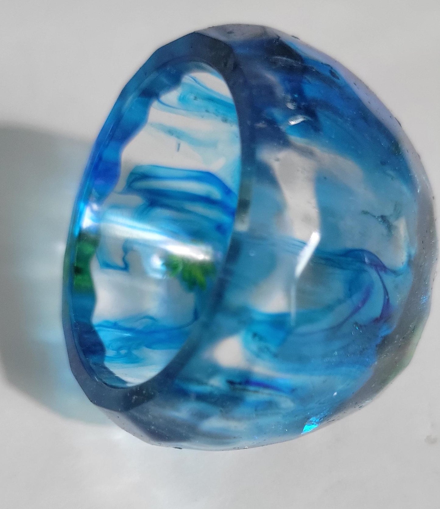 Hand crafted 1.5" resin planter or led tealight holder