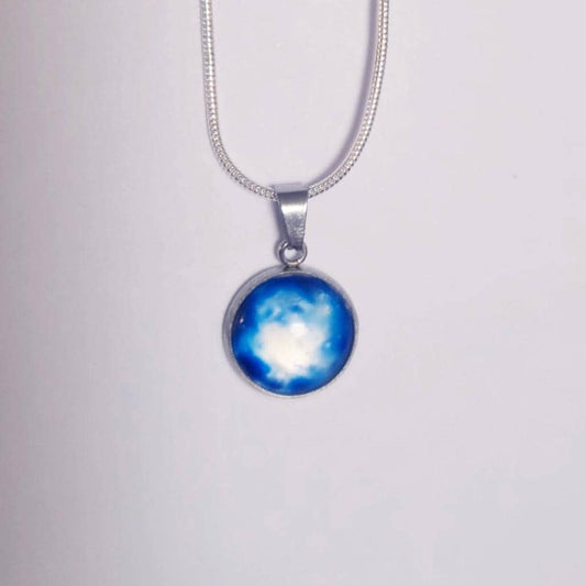 925 Sterling Silver nebula galaxy necklace
